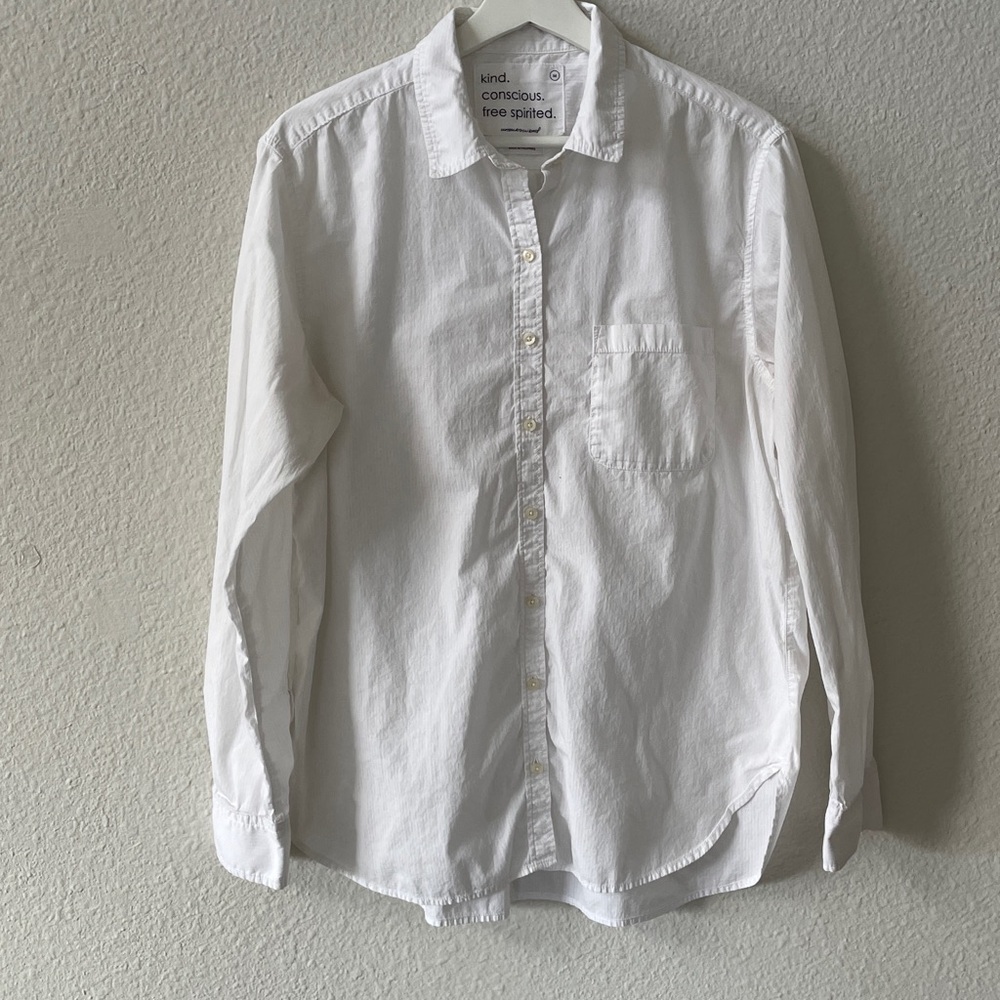unsubscribed Boyfriend Button-Down Shirt Cotton Size Medium - Picture 3 of 8